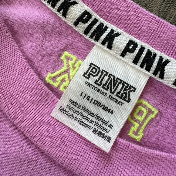 Victorias Secret Pink Neon Orchid “Golden” Crewneck - Picture 3 of 5